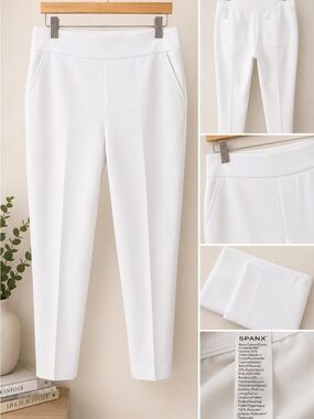 SPANX White Ankle Slim Ponte Pants